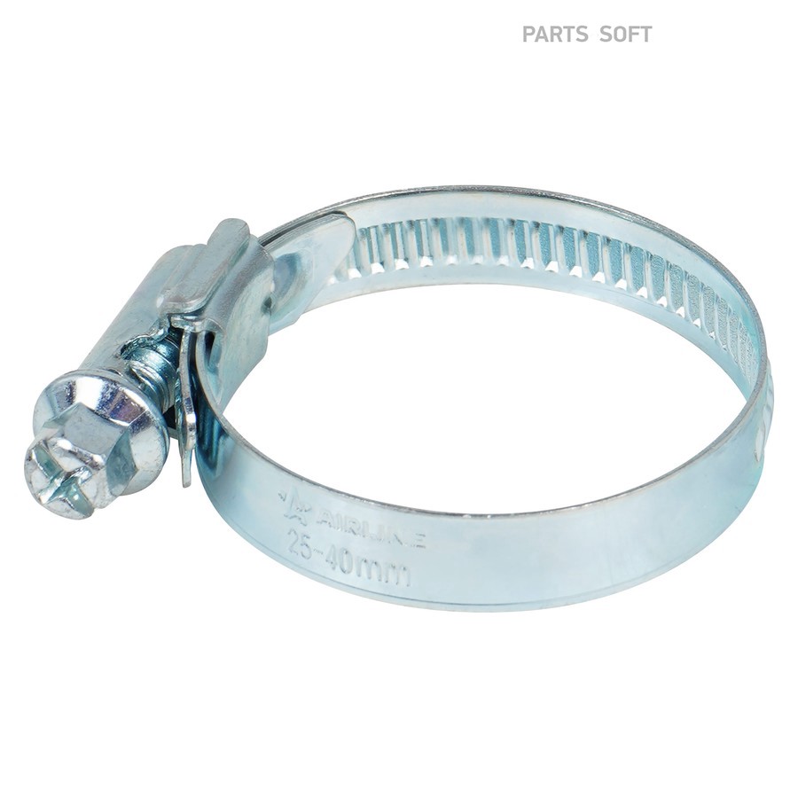 Хомут на патрубки AIRLINE червячный 25-40 мм (оцинкованный) - AIRLINE None None